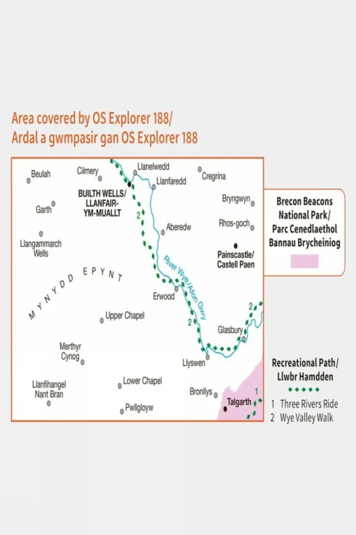 Active Explorer Map 188 Builth Wells