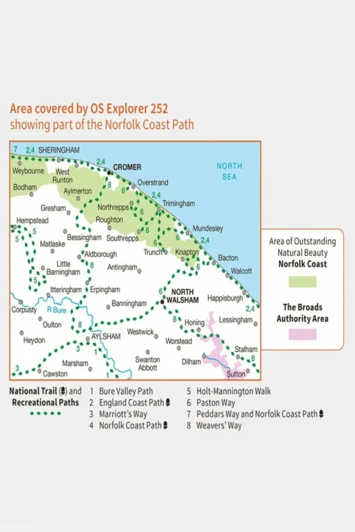 Active Explorer Map 252 Norfolk Coast East