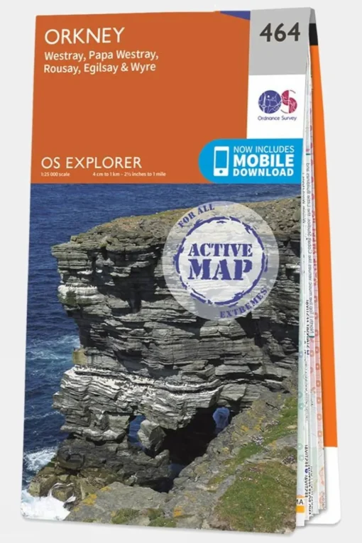 Active Explorer Map 464 Orkney - Westray, Papa Westray, Rousay, Egilsay and Wyre