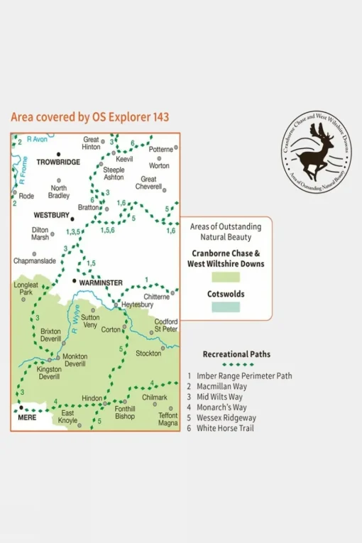 Active Explorer Map 143 Warminster and Trowbridge