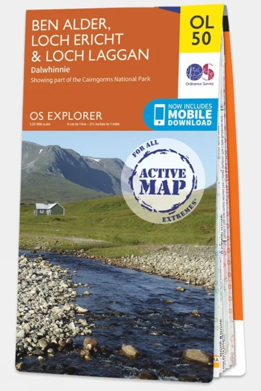 Active Explorer Map OL50 Ben Alder, Loch Ericht and Loch Laggan
