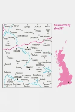 Active Landranger Map 187 Dorking and Reigate