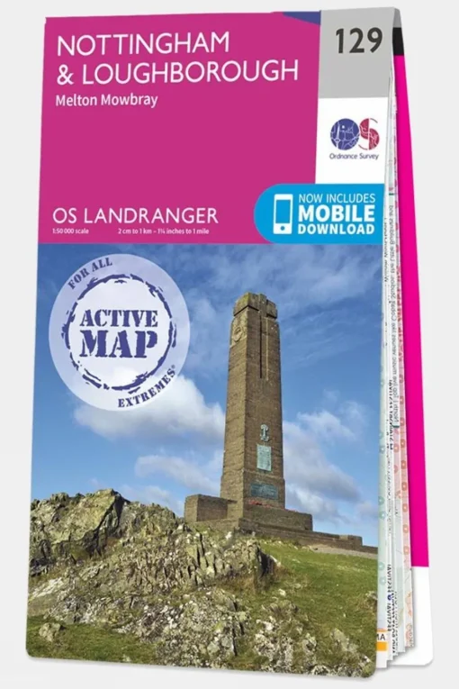 Active Landranger Map 129 Nottingham and Loughborough
