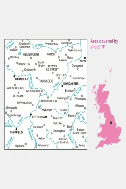Active Landranger Map 111 Sheffield and Doncaster