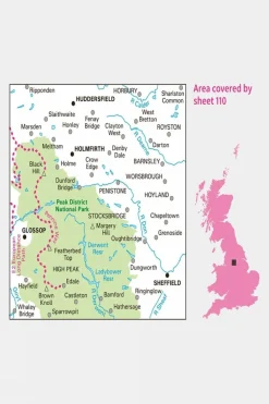Active Landranger Map 110 Sheffield and Huddersfield