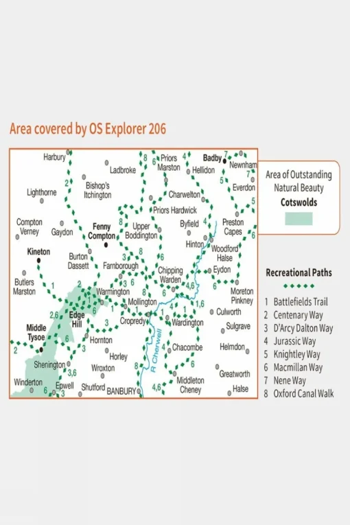 Explorer Map 206 Edge Hill and Fenny Compton