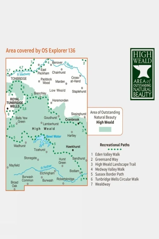 Explorer Map 136 High Weald