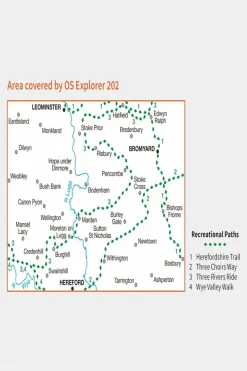 Explorer Map 202 Leominster and Bromyard