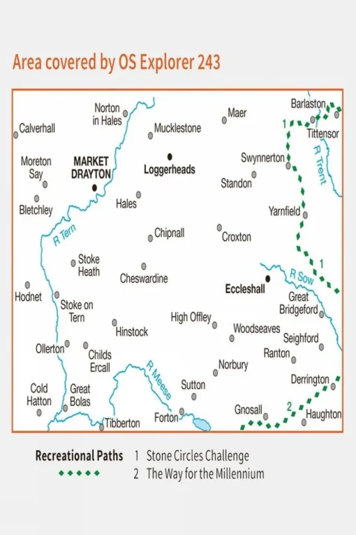 Explorer Map 243 Market Drayton
