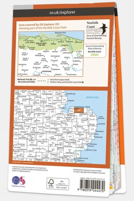 Explorer Map 251 Norfolk Coast Central
