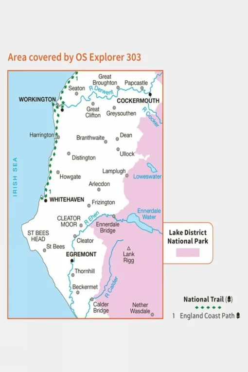 Explorer Map 303 Whitehaven and Workington