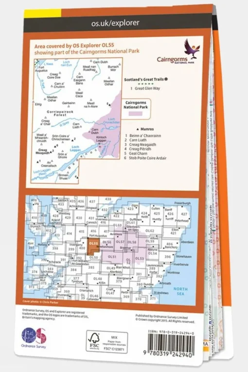 Explorer Map OL55 Loch Laggan and Creag Meagaidh