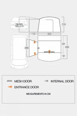 Fistral Low Pole Drive Away Awning