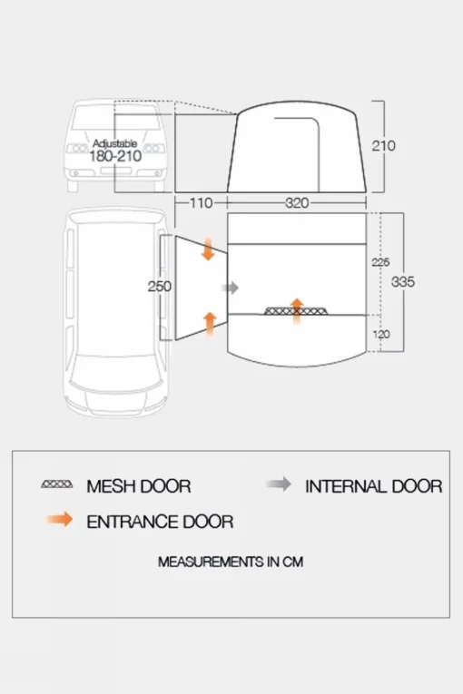 Fistral Low Pole Drive Away Awning
