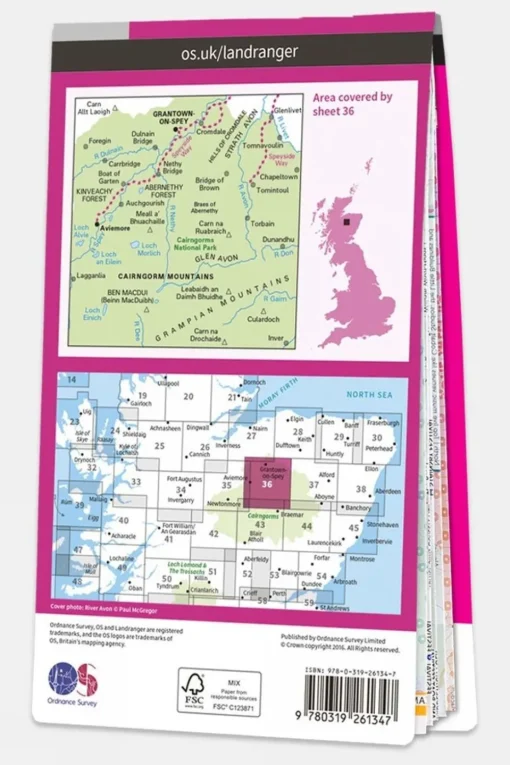 Landranger Map 36 Grantown and Aviemore