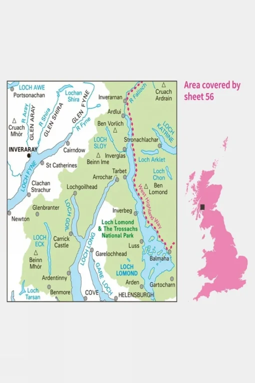 Landranger Map 56 Loch Lomond and Inveraray