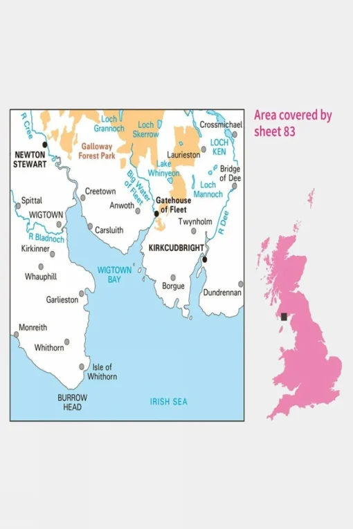 Landranger Map 83 Newton Stewart and Kirkcudbright