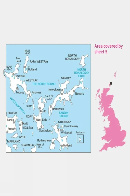 Landranger Map 05 Orkney - Northern Isles