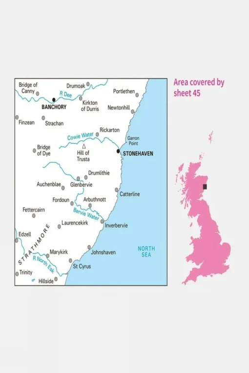 Landranger Map 45 Stonehaven and Banchory
