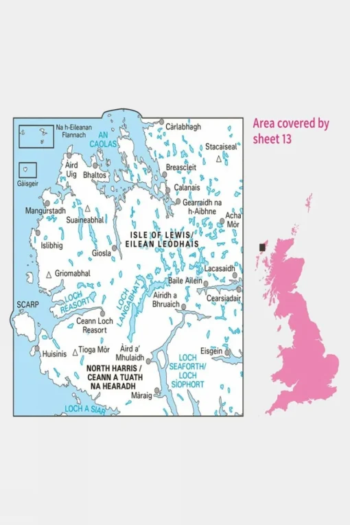 Landranger Map 13 West Lewis and North Harris