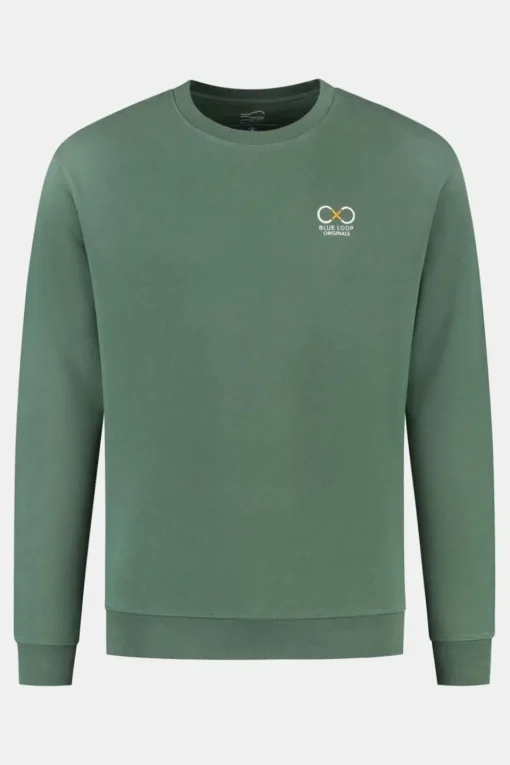Mens Blue Fleece Sweater