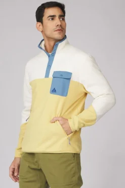 Mens Fitzroy Snap Fleece Top