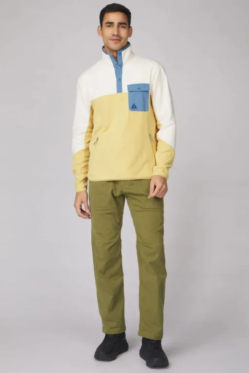 Mens Fitzroy Snap Fleece Top