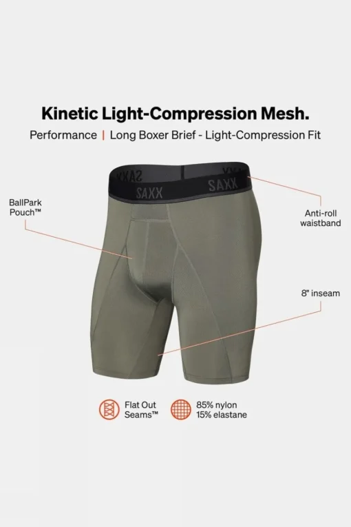 Mens Kinetic Long Leg Boxer Briefs