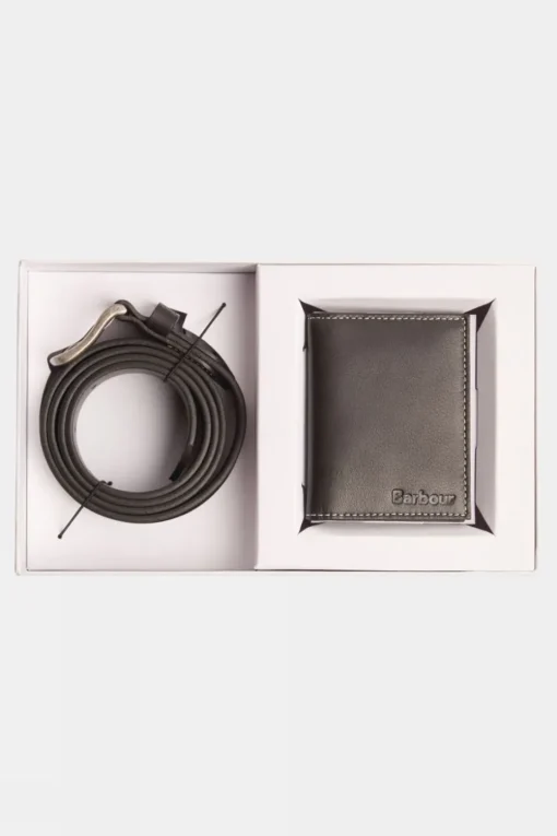 Mens Leather Belt and Billfold Set