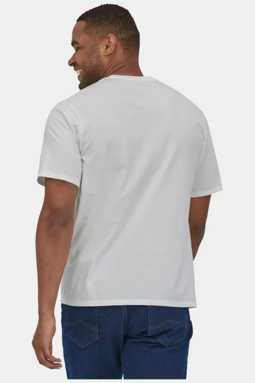 Mens Line Logo Ridge Stripe Organic Pocket T-Shirt