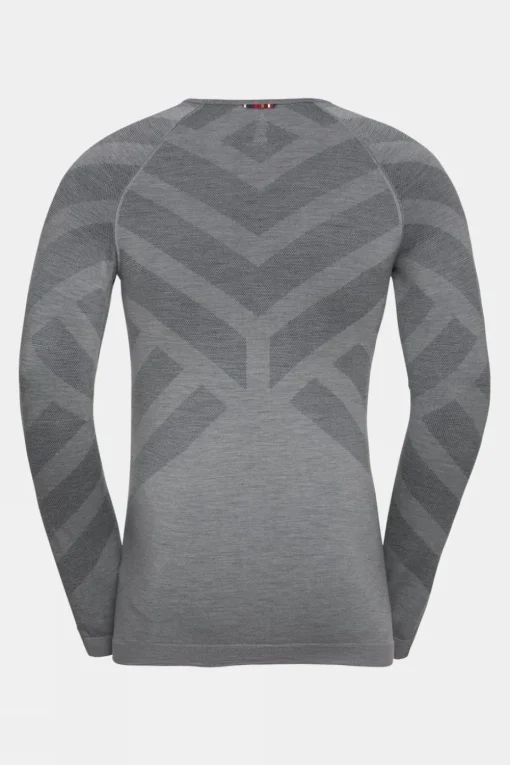 Mens Natural + Kinship Long Sleeve Crew Neck Base Layer Top