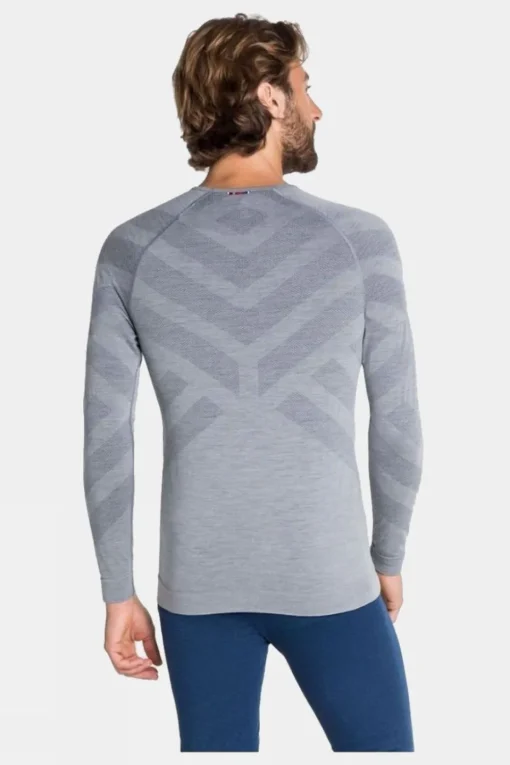 Mens Natural + Kinship Long Sleeve Crew Neck Base Layer Top