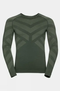Mens Natural + Kinship Long Sleeve Crew Neck Base Layer Top