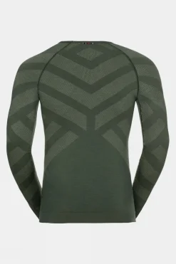 Mens Natural + Kinship Long Sleeve Crew Neck Base Layer Top