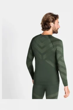 Mens Natural + Kinship Long Sleeve Crew Neck Base Layer Top