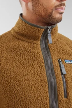 Mens Retro Pile Fleece Jacket