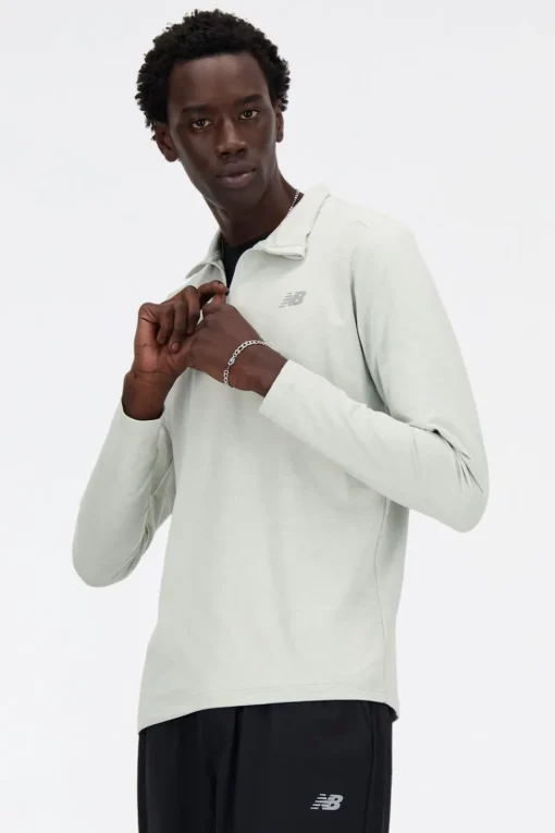 Mens Space Dye Quarter Zip Top