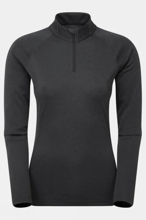 Womens Dart Zip Neck Base Layer Top