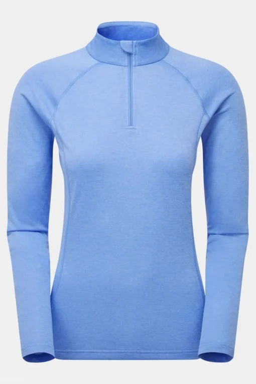 Womens Dart Zip Neck Base Layer Top