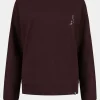Womens Embroidered Blue Fleece Sweater