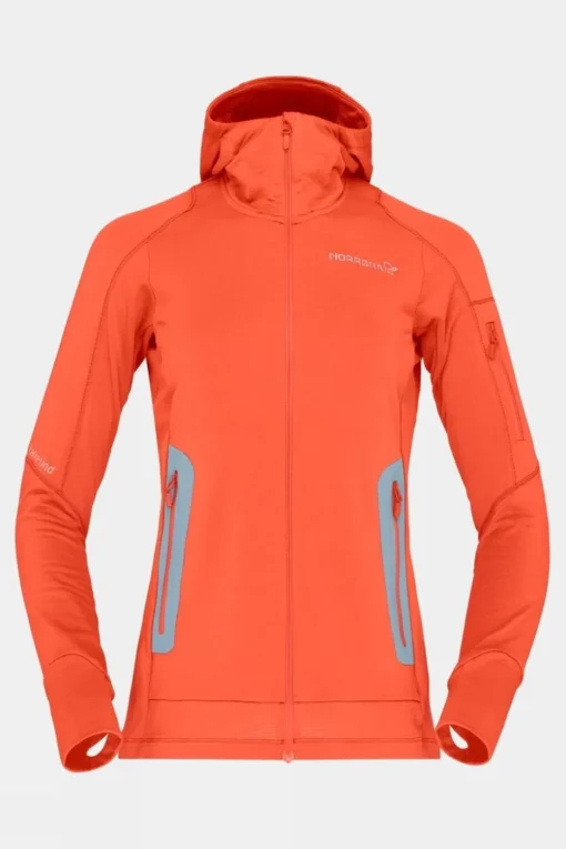Womens Falketind Power Grid Hood Fleece