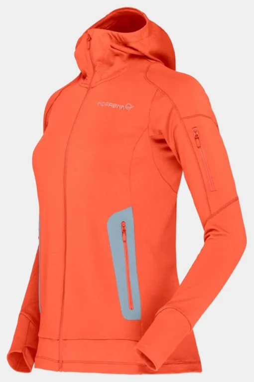 Womens Falketind Power Grid Hood Fleece