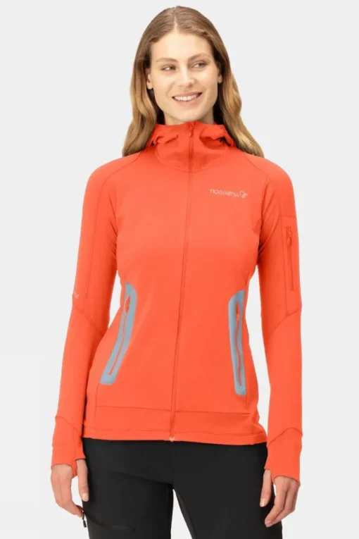 Womens Falketind Power Grid Hood Fleece
