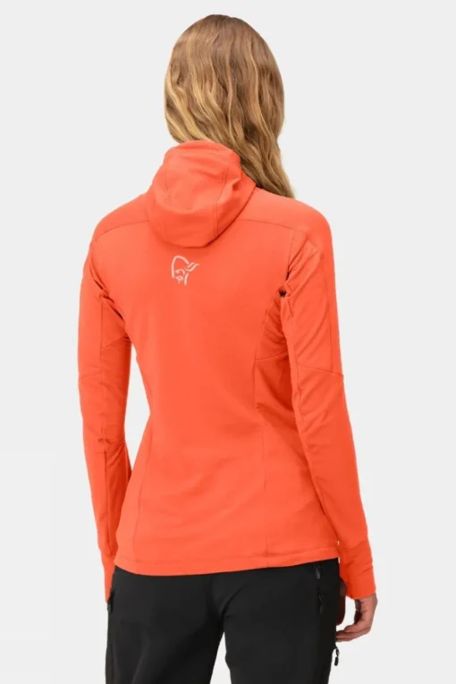 Womens Falketind Power Grid Hood Fleece