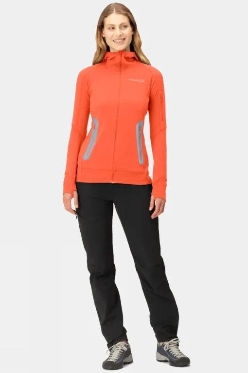 Womens Falketind Power Grid Hood Fleece