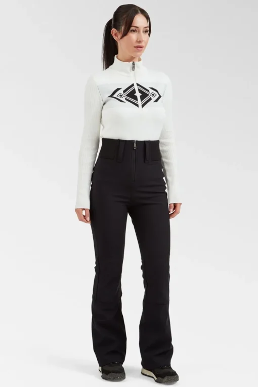 Womens High Waist Softshell Ski Pants