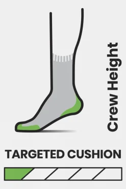 Womens Hike Targeted Cushion Crew Socks