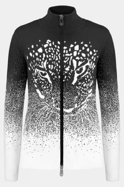 Womens Leopard Knit Ski Jacket