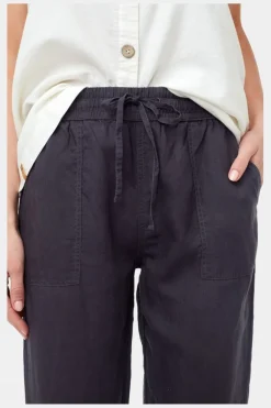 Womens Linen Thruline Jogger Trousers