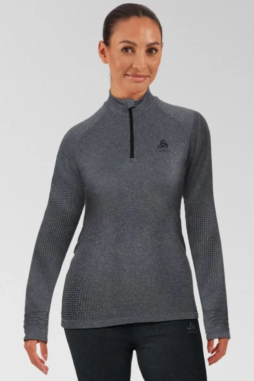 Womens Performance Warm Eco Half Zip Base Layer Top